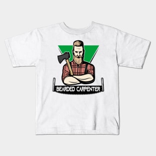 Bearded Carpenter Kids T-Shirt